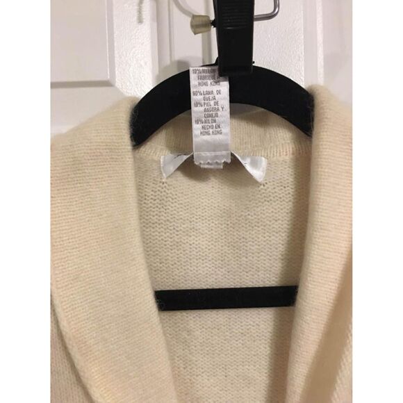 NWT Vtg Jones New York Lambs Wool Blend L Embroidered Cozy Fall Holiday Cardi - Picture 3 of 9